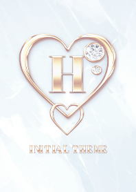 [ H ] Heart Charm & Initial  - Blue G