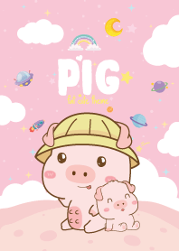 Pig Kawaii Galaxy Pink