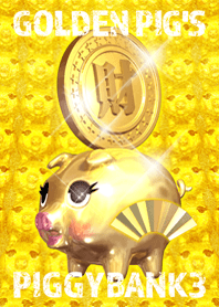 GOLDEN PIG'S PIGGY BANK 3-w-