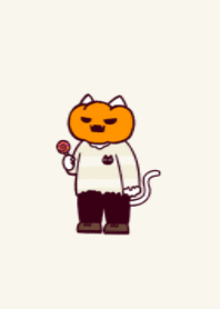 Jack-o'-lantern cat.(dusty colors11)