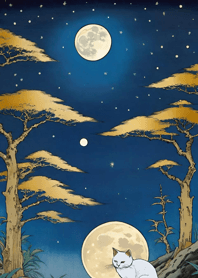 Cat under the Moon 729eBd