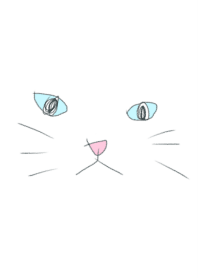 Graffiti white cat