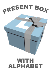 PRESENT BOX WITH ALPHABET (L)