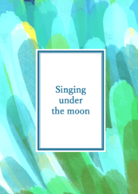 Singing under the moon 01 #illustration