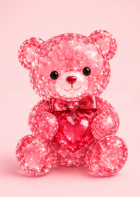 July Ruby Crystal Bear | Bitasui