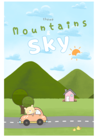 Fresh Theme, Mountains and Sky, Green-2