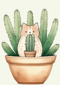 strange cat-Likes Cactus 3