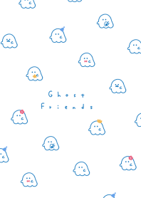 Ghost Friend Pattern(line)/blue white