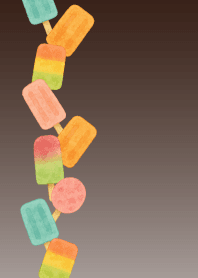 Summer popsicles on brown