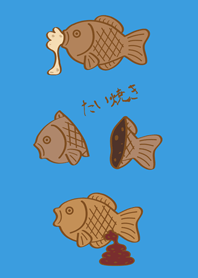 A bite of Taiyaki!(Sunny blue)