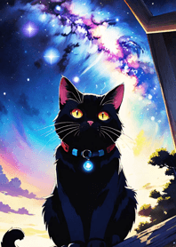 Night Moon Star Cat 1D0D1F