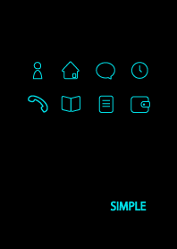Adult Simple / Black Turquoise Blue g