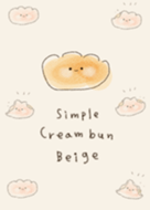 simple Cream bun beige