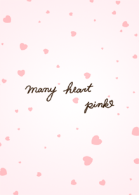 many heart pink