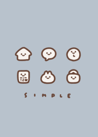 Smile Icons /beige blue