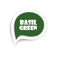 Basil Green Button In White V.2