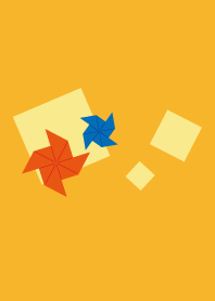 origami windmill red and blue