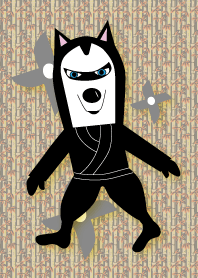Husky dog ninja