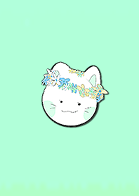 Simple flower crown cat 15