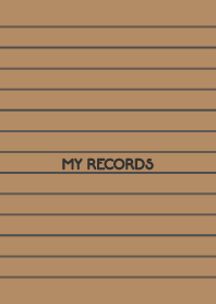 SIMPLE NOTE MY RECORDS BROWN BEIGE
