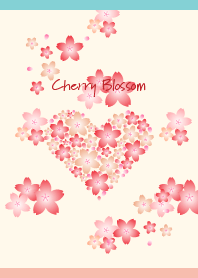 Cute cherry blossom on pink & sky blue 2