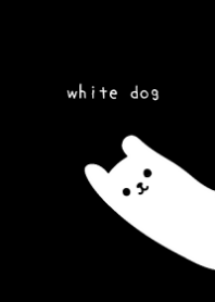 white dog (black)