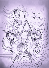 ดราม่าแมวการ์ตูน - สีม่วง