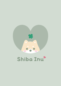 Shiba Inu2 Clover / green
