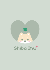Shiba Inu2 Clover - green