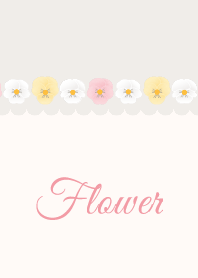 Flower 010 (pansy-Pink-Beige)