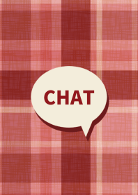 SIMPLE CHAT DESIGN[ROSE RED CHECK]
