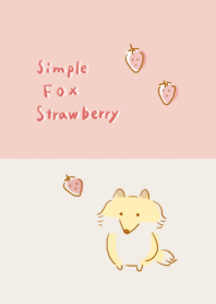 簡單的 狐狸 草莓 淺褐色的