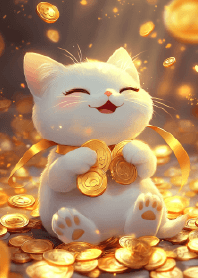 Gold Coin Lucky Cat