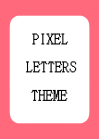PIXEL LETTERS THEMEj-NEON RED-BLACK