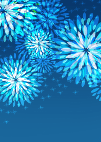 Blue color vivid fireworks #cool