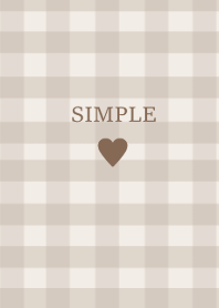 SIMPLE HEART :check brown