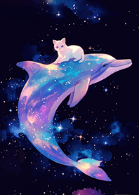 ✨奇幻星空の海豚與貓❤️