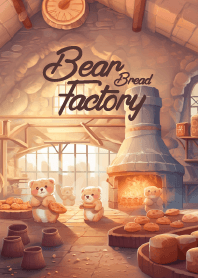 cute Bear in Bread Factory