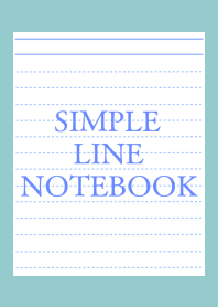 SIMPLE BLUE LINE NOTEBOOKj-DUSTY MINT