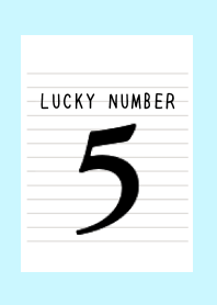LUCKY NUMBER 5 NOTEBOOKj-LIGHT BLUE