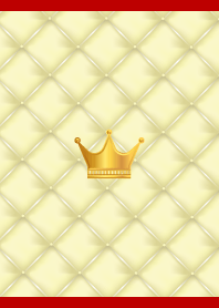 king's crown on red & beige JP