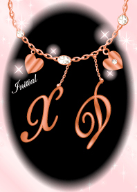 【X&D】イニシャル運気UP!ピンクゴールド