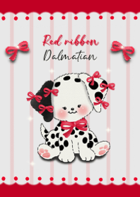 Red ribbon dalmatian