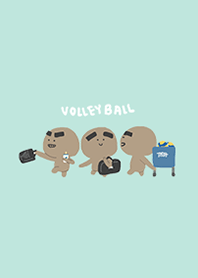 Brown is playing volleyball