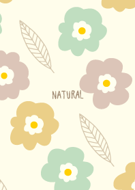 Cute 3colored flowers and leaves16