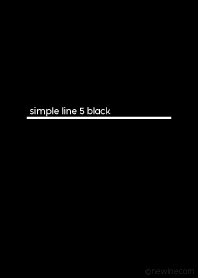シンプル ライン 5 ブラック