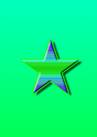 Simple star border emerald blue