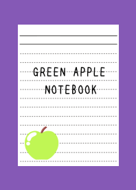 GREEN APPLE NOTEBOOK-PURPLE-YELLOWj