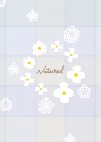 White flower check pattern8 from Japan