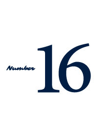 Number 16 White X Dark Navy
